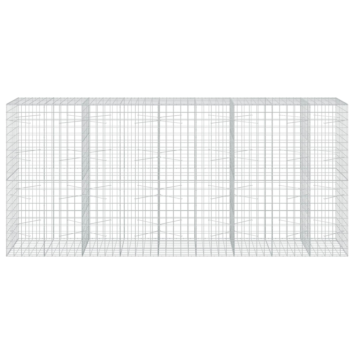 vidaXL Gabion z drutu 3,5 mm i siatką 10x10 cm 450x100x200 cm