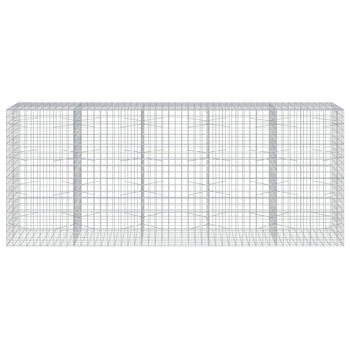 vidaXL Gabion z drutu 3,5 mm i siatką 10x10 cm 500x100x200 cm