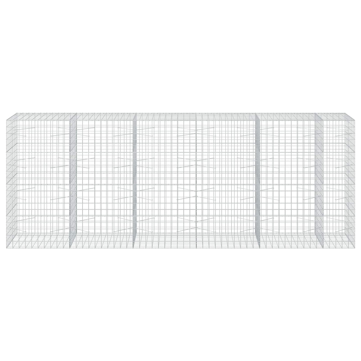 vidaXL Gabion z drutu 3,5 mm i siatką 10x10 cm 550x100x200 cm