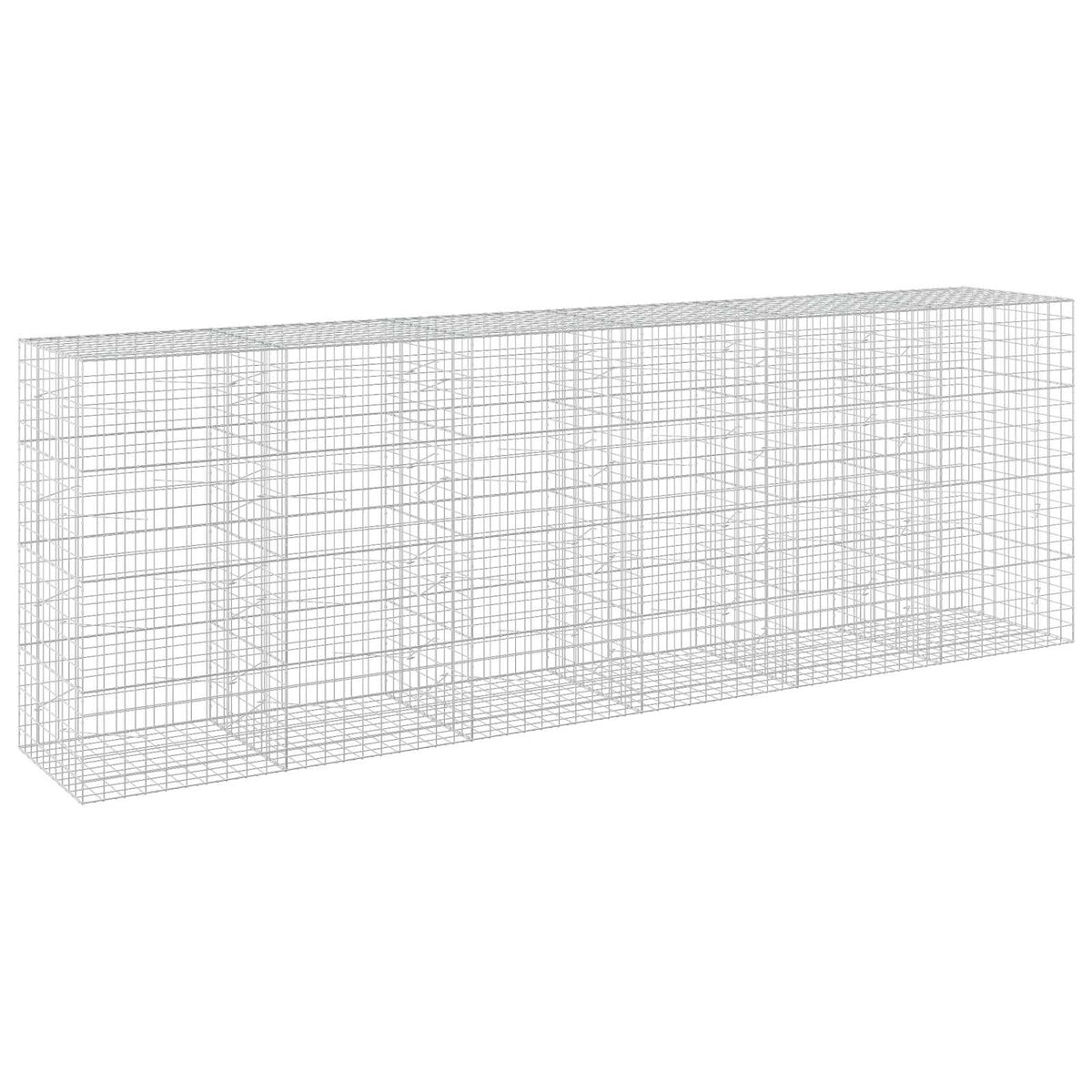 vidaXL Gabion z drutu 3,5 mm i siatką 10x10 cm 600x100x200 cm
