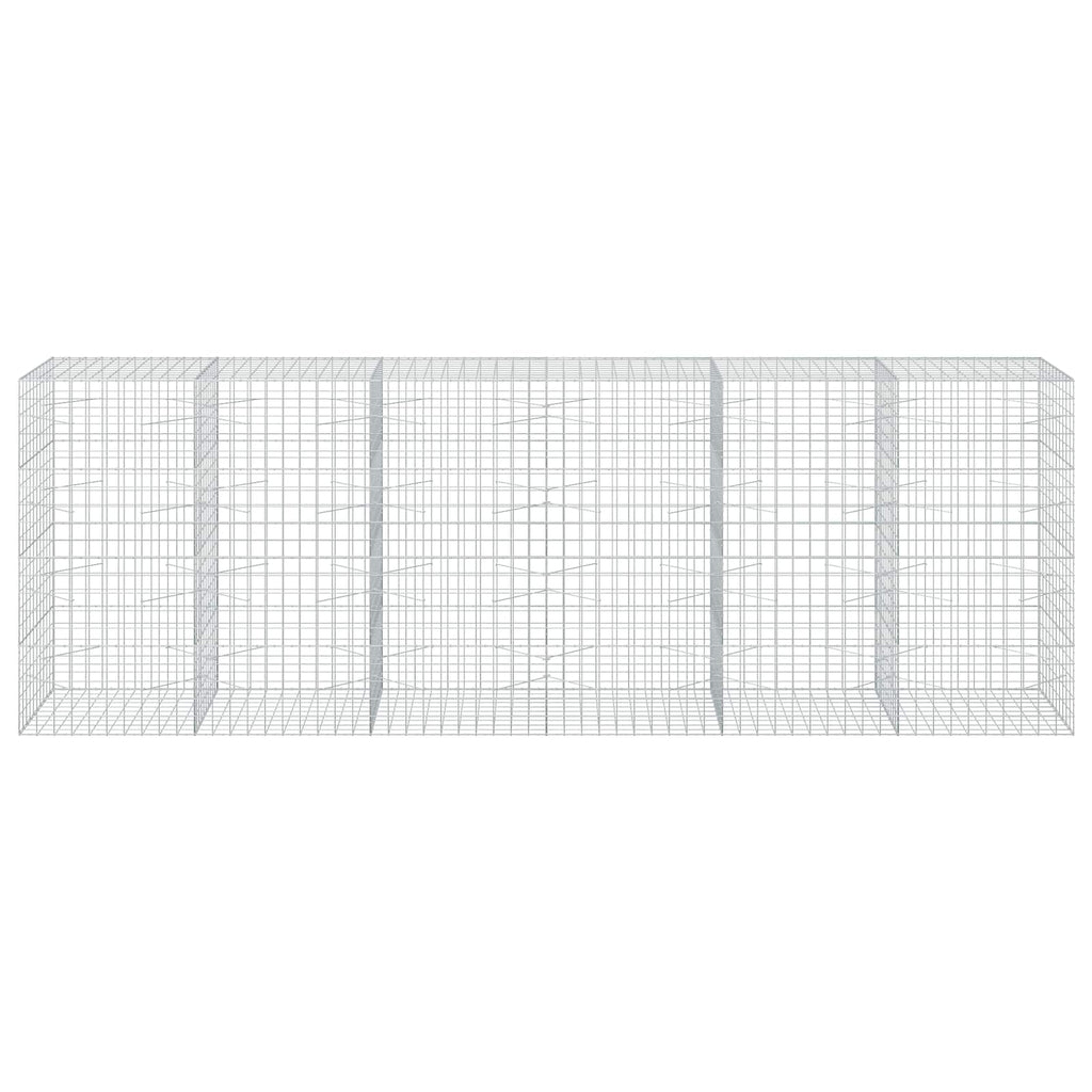 vidaXL Gabion z drutu 3,5 mm i siatką 10x10 cm 600x100x200 cm
