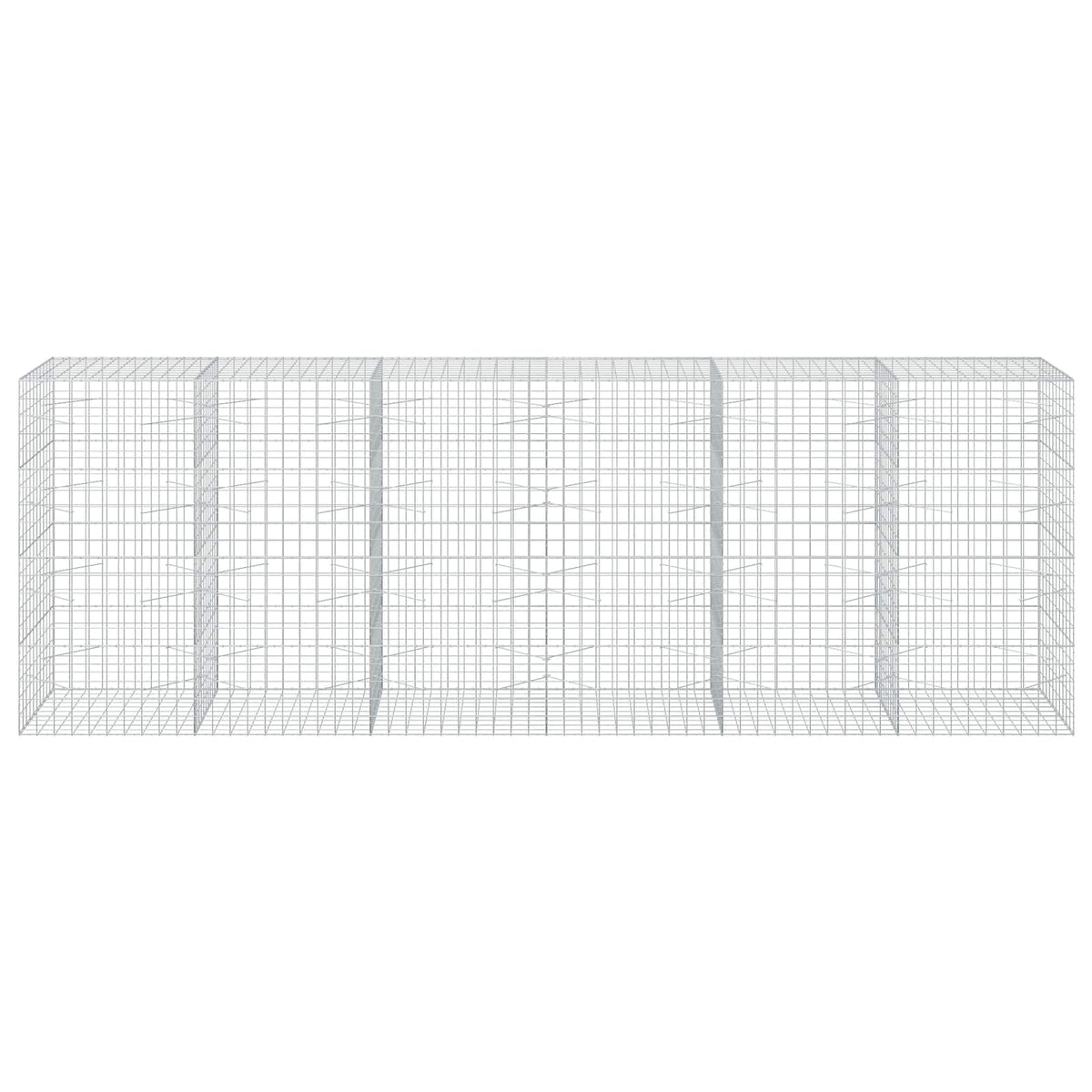 vidaXL Gabion z drutu 3,5 mm i siatką 10x10 cm 600x100x200 cm