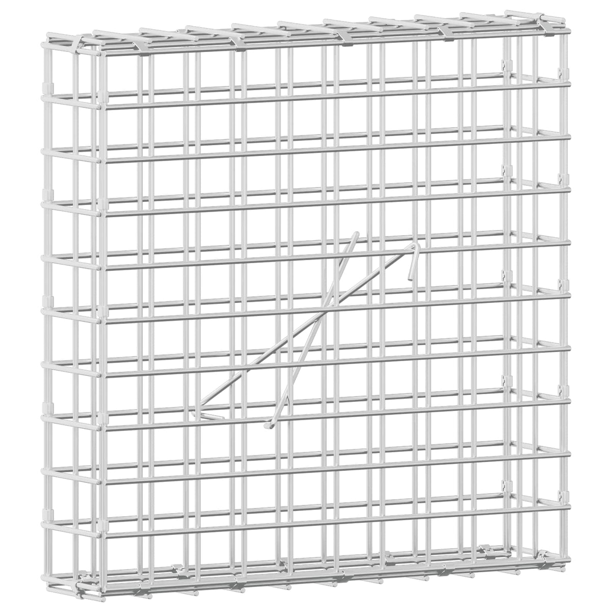 vidaXL Gabion z drutu 5 mm i siatką 5x5 cm 50x10x50 cm Stal ocynkowana