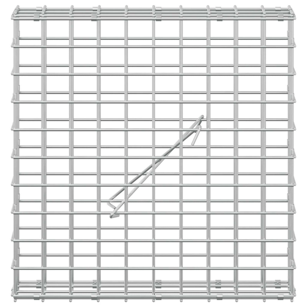 vidaXL Gabion z drutu 5 mm i siatką 5x5 cm 50x10x50 cm Stal ocynkowana