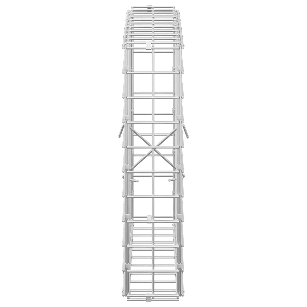 vidaXL Gabion z drutu 5 mm i siatką 5x5 cm 50x10x50 cm Stal ocynkowana
