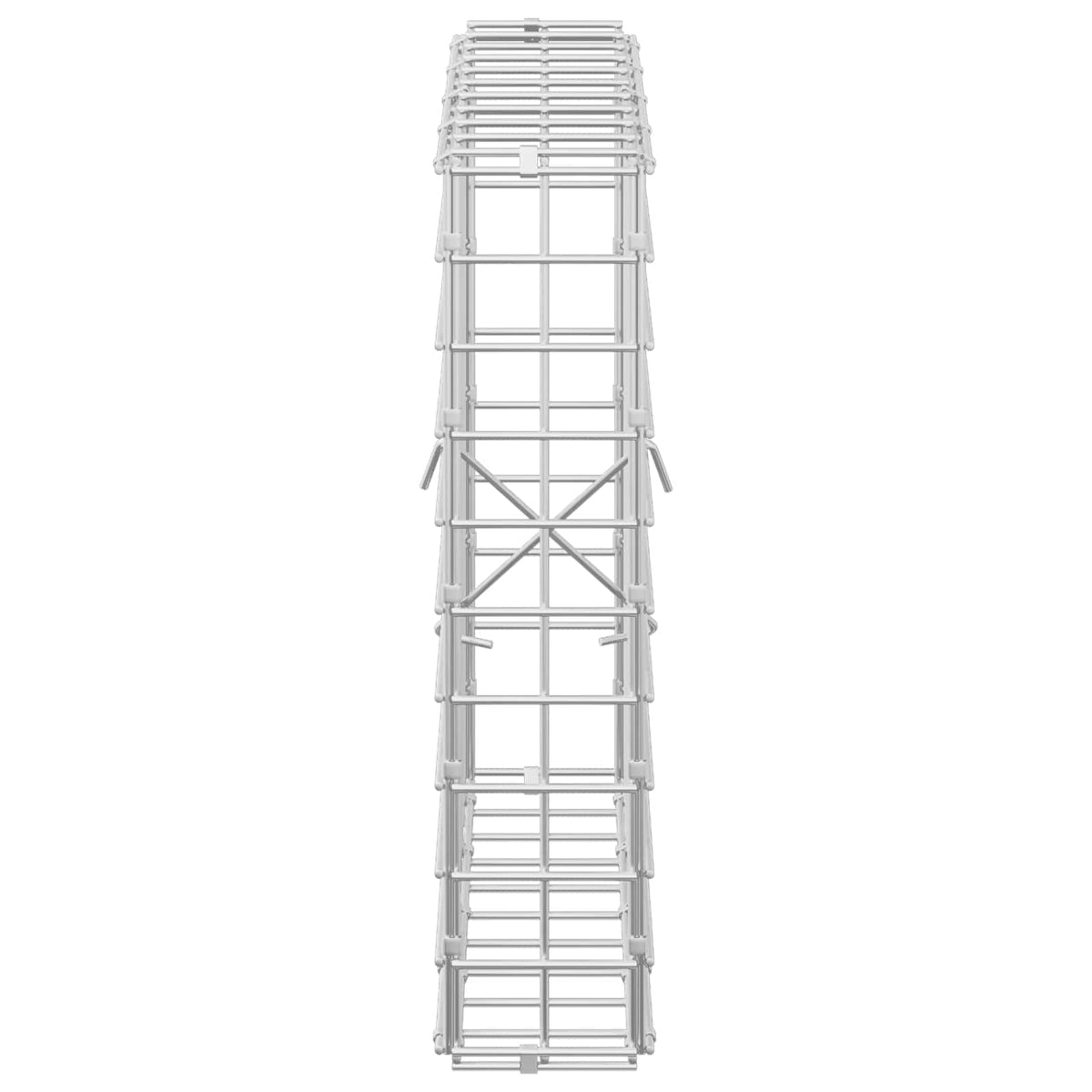 vidaXL Gabion z drutu 5 mm i siatką 5x5 cm 50x10x50 cm Stal ocynkowana