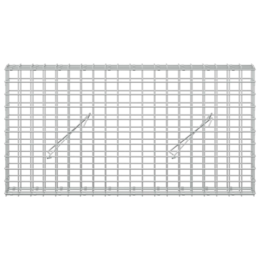 vidaXL Gabion z drutu 5 mm i siatką 5x5 cm 100x10x50 cm
