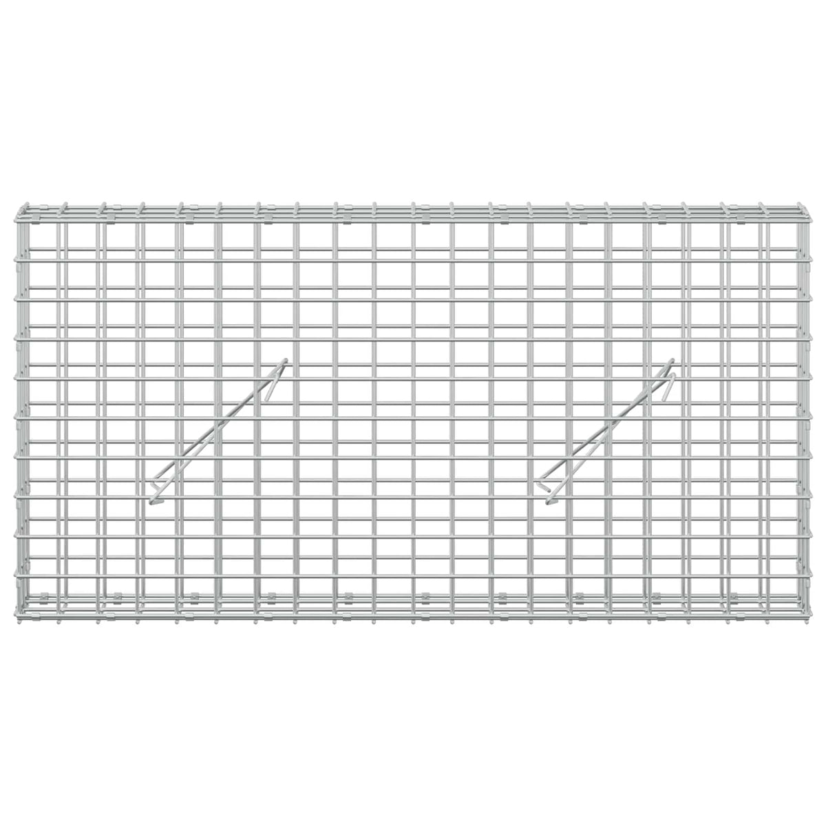 vidaXL Gabion z drutu 5 mm i siatką 5x5 cm 100x10x50 cm