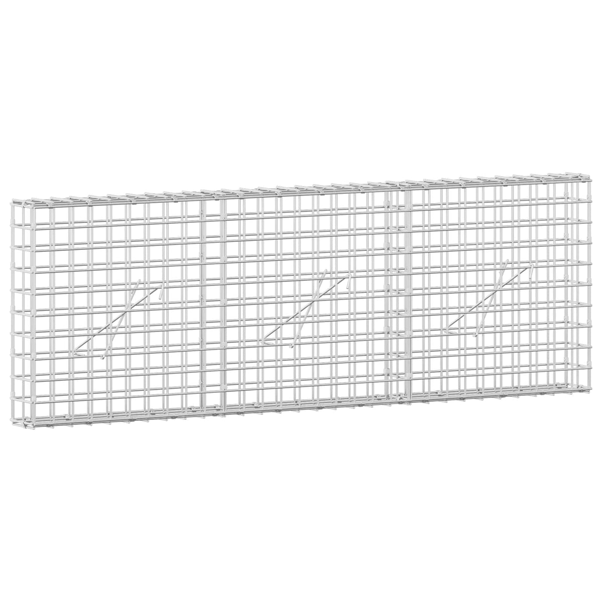 vidaXL Gabion z drutu 5 mm i siatką 5x5 cm 150x10x50 cm