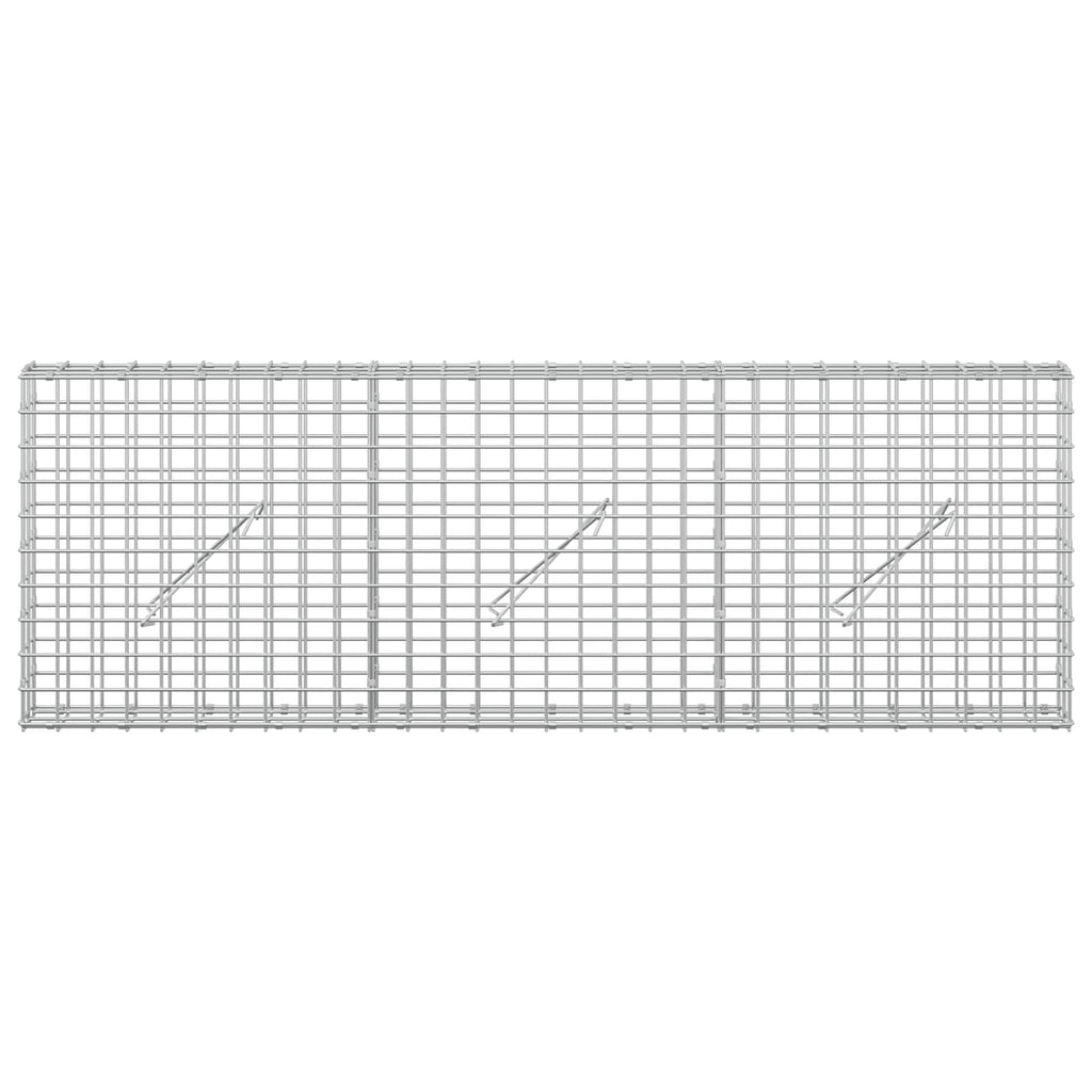 vidaXL Gabion z drutu 5 mm i siatką 5x5 cm 150x10x50 cm