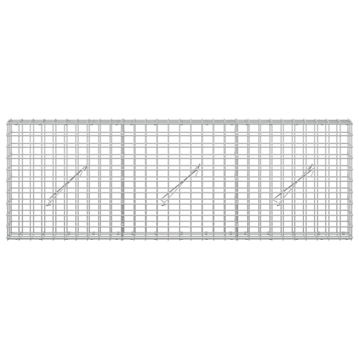 vidaXL Gabion z drutu 5 mm i siatką 5x5 cm 150x10x50 cm