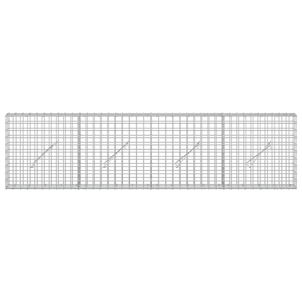 vidaXL Gabion z drutu 5 mm i siatką 5x5 cm 200x10x50 cm