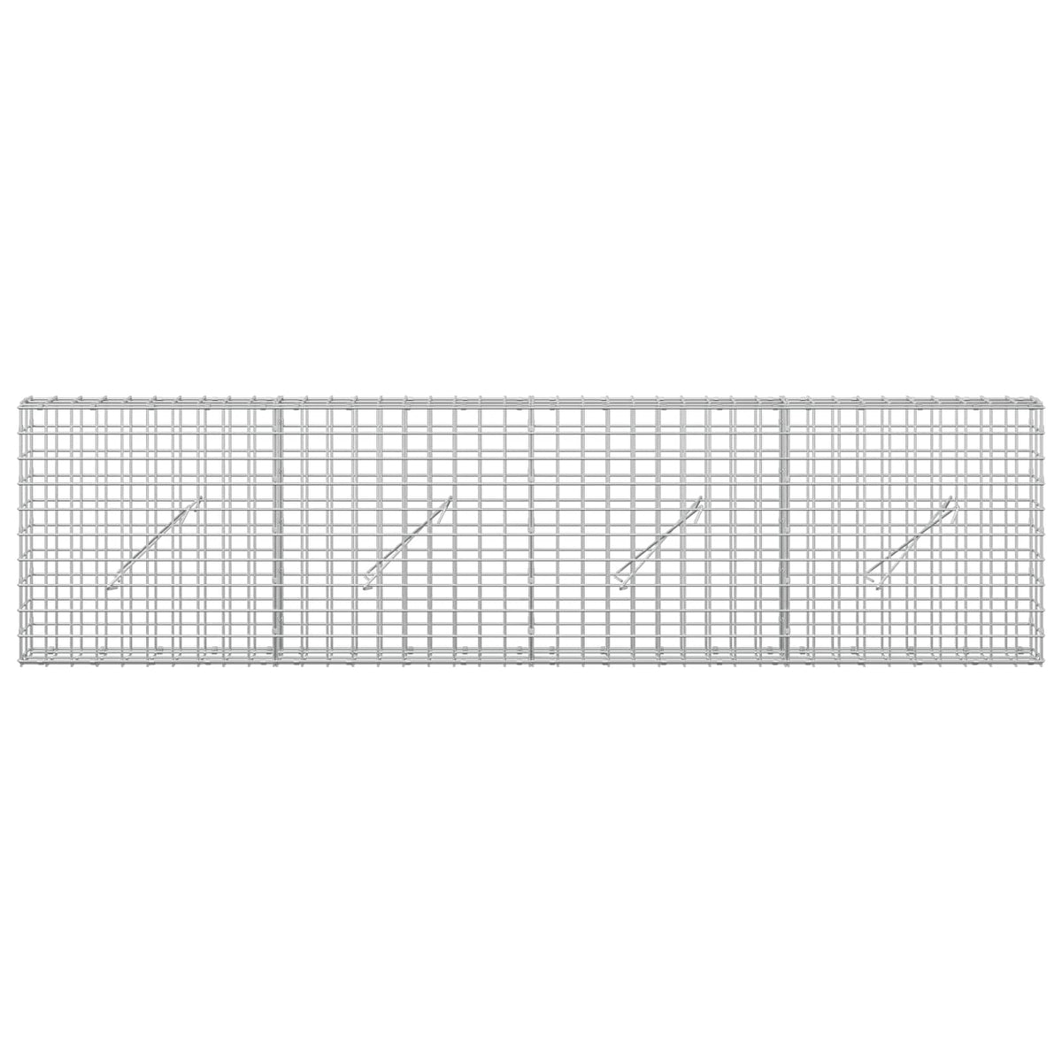 vidaXL Gabion z drutu 5 mm i siatką 5x5 cm 200x10x50 cm