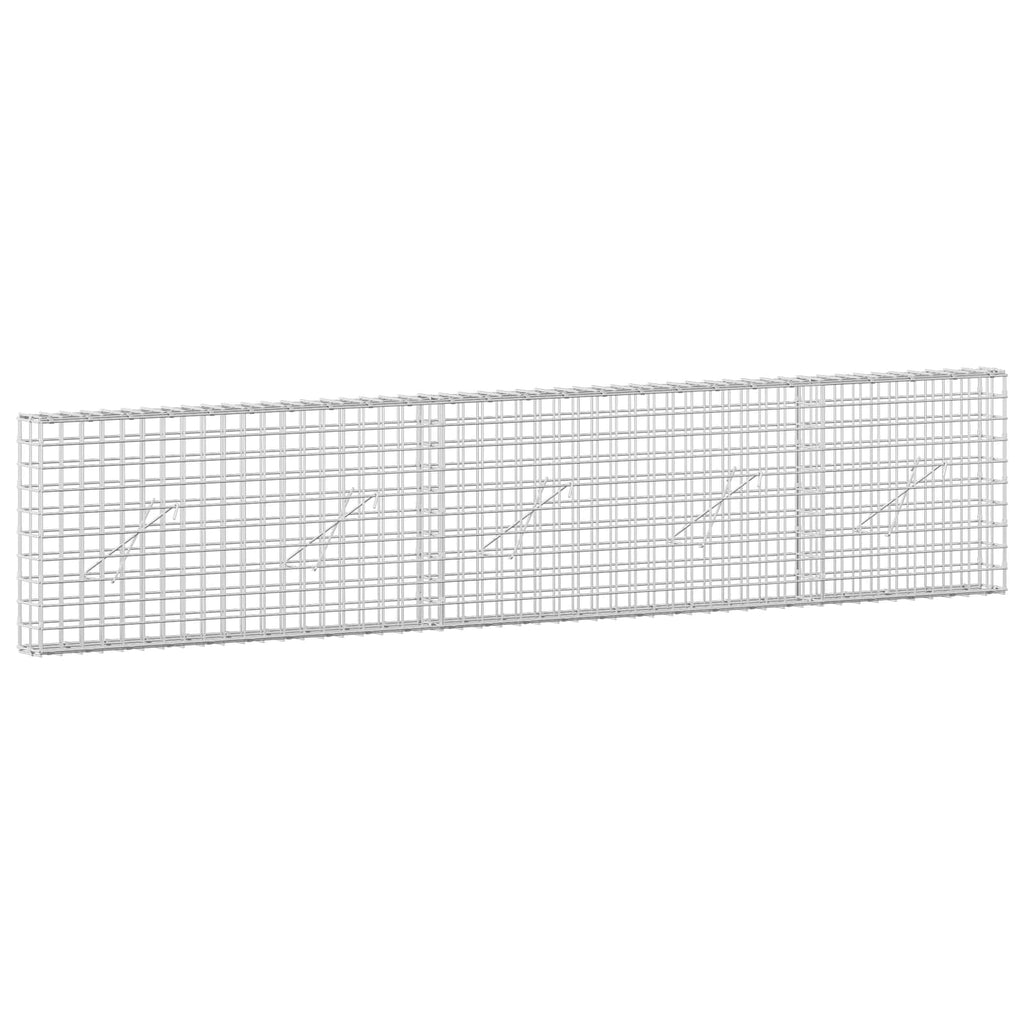 vidaXL Gabion z drutu 5 mm i siatką 5x5 cm 250x10x50 cm