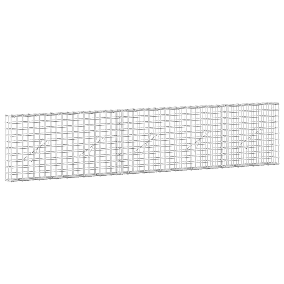 vidaXL Gabion z drutu 5 mm i siatką 5x5 cm 250x10x50 cm