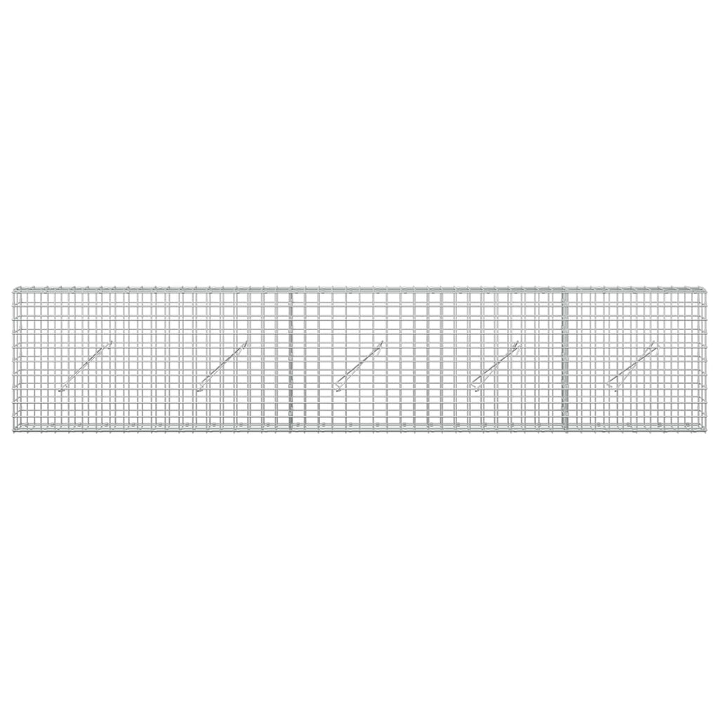 vidaXL Gabion z drutu 5 mm i siatką 5x5 cm 250x10x50 cm