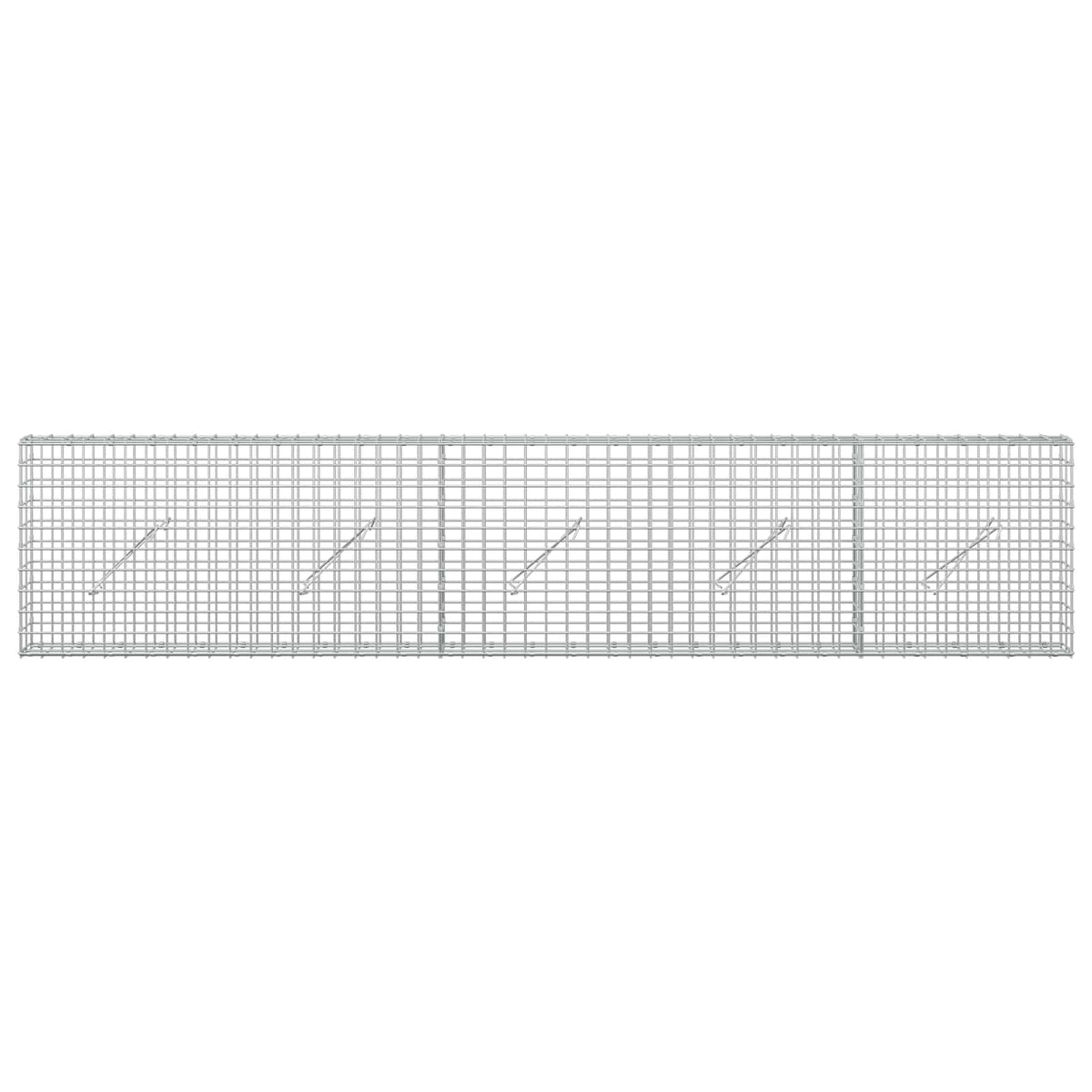 vidaXL Gabion z drutu 5 mm i siatką 5x5 cm 250x10x50 cm