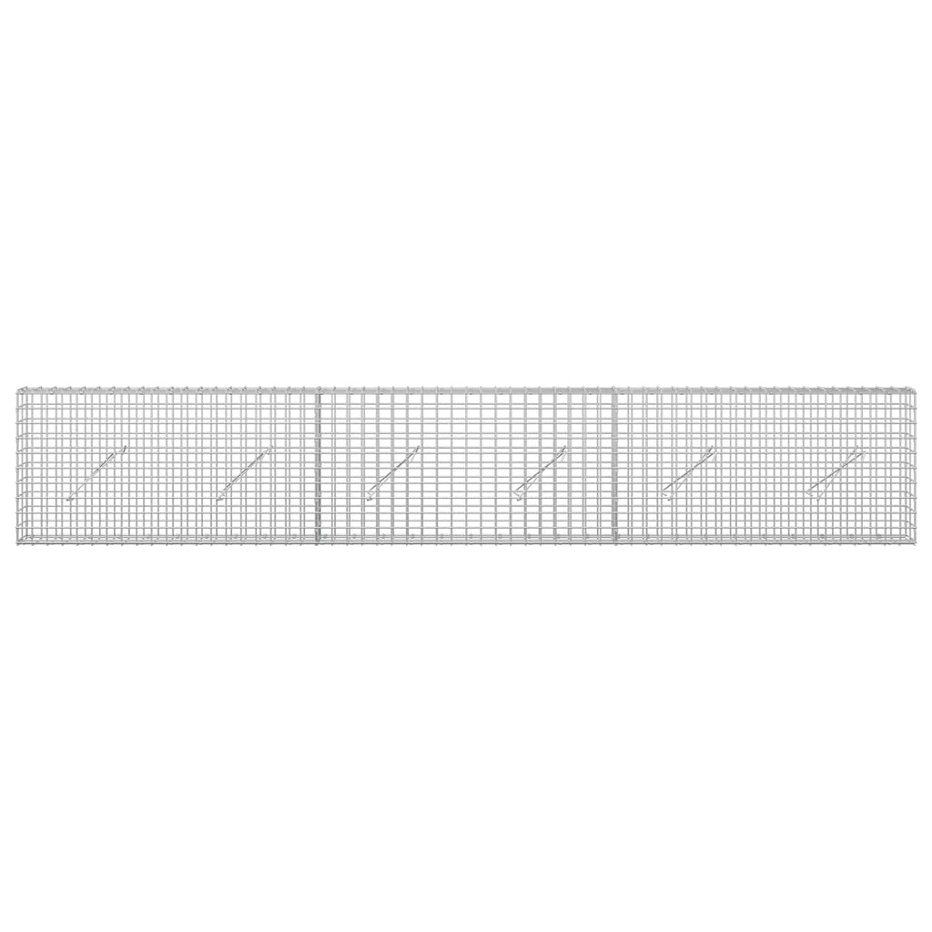 vidaXL Gabion z drutu 5 mm i siatką 5x5 cm 300x10x50 cm