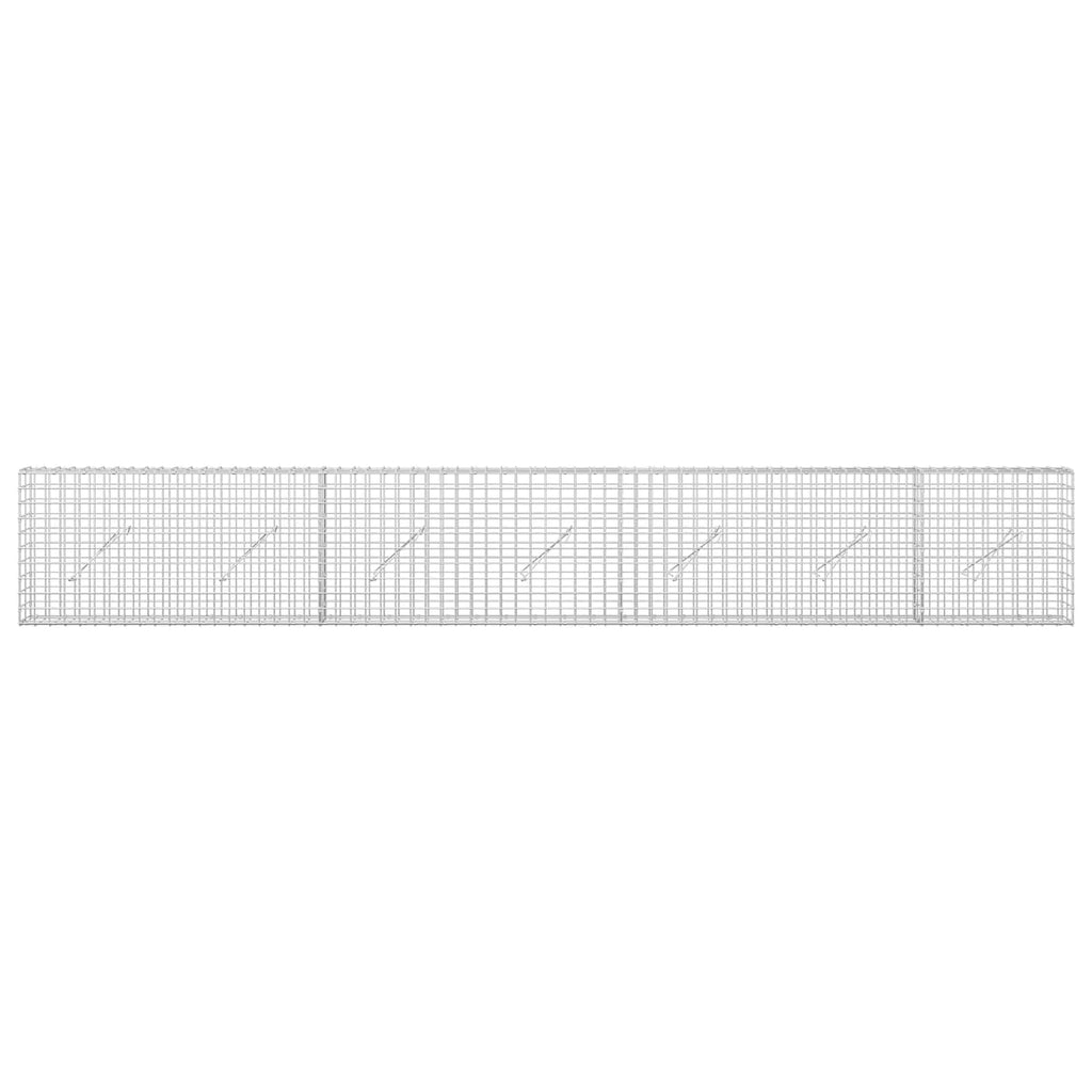 vidaXL Gabion z drutu 5 mm i siatką 5x5 cm 350x10x50 cm