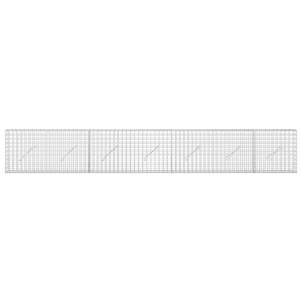 vidaXL Gabion z drutu 5 mm i siatką 5x5 cm 350x10x50 cm