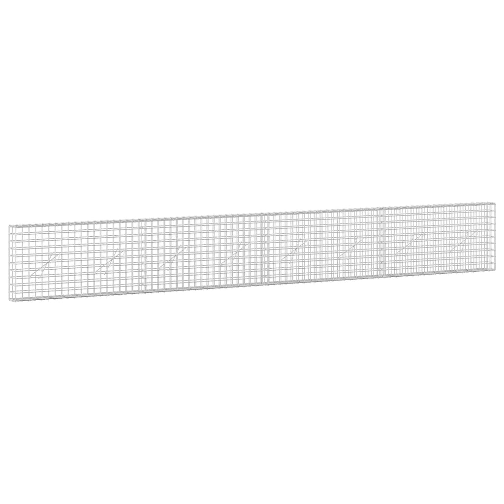 vidaXL Gabion z drutu 5 mm i siatką 5x5 cm 400x10x50 cm