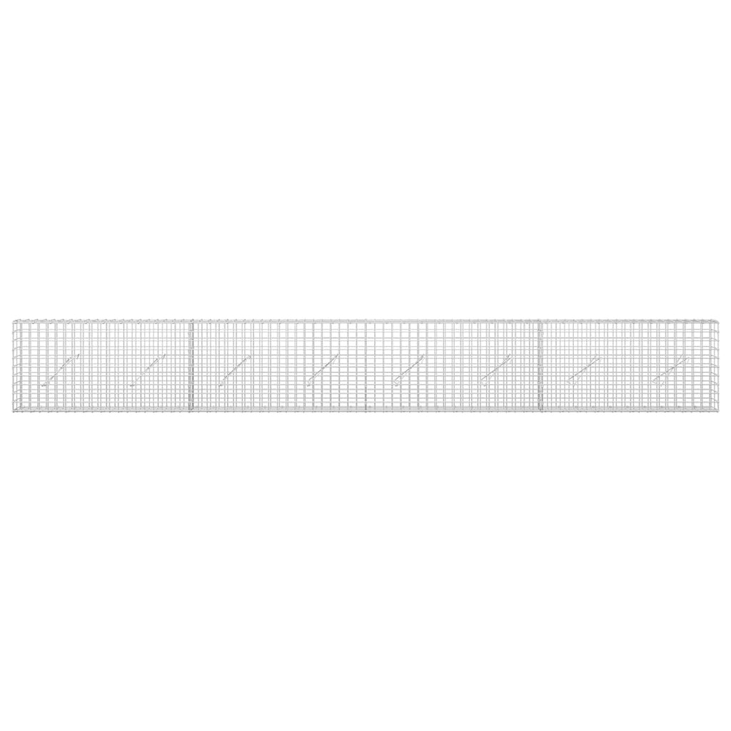 vidaXL Gabion z drutu 5 mm i siatką 5x5 cm 400x10x50 cm