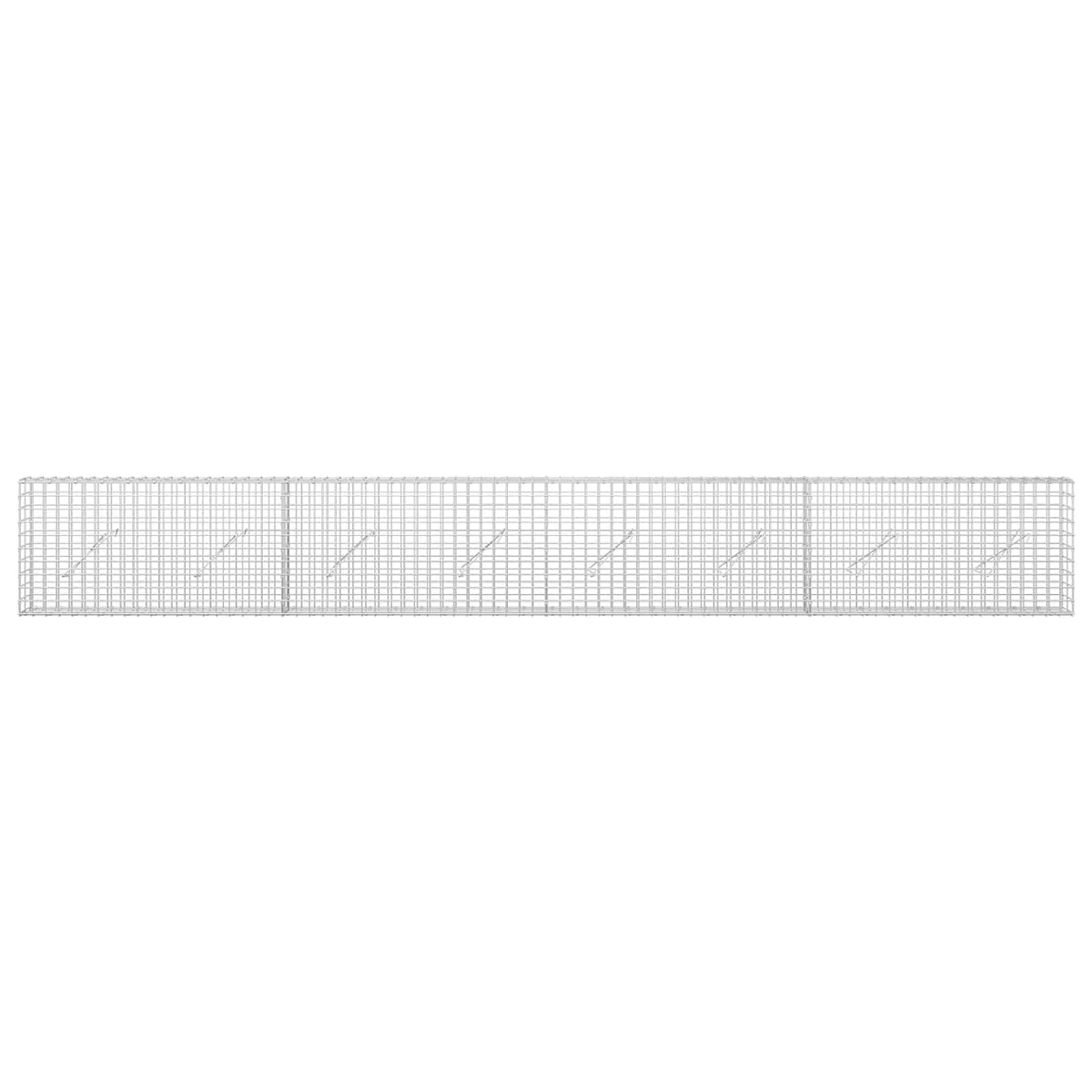 vidaXL Gabion z drutu 5 mm i siatką 5x5 cm 400x10x50 cm