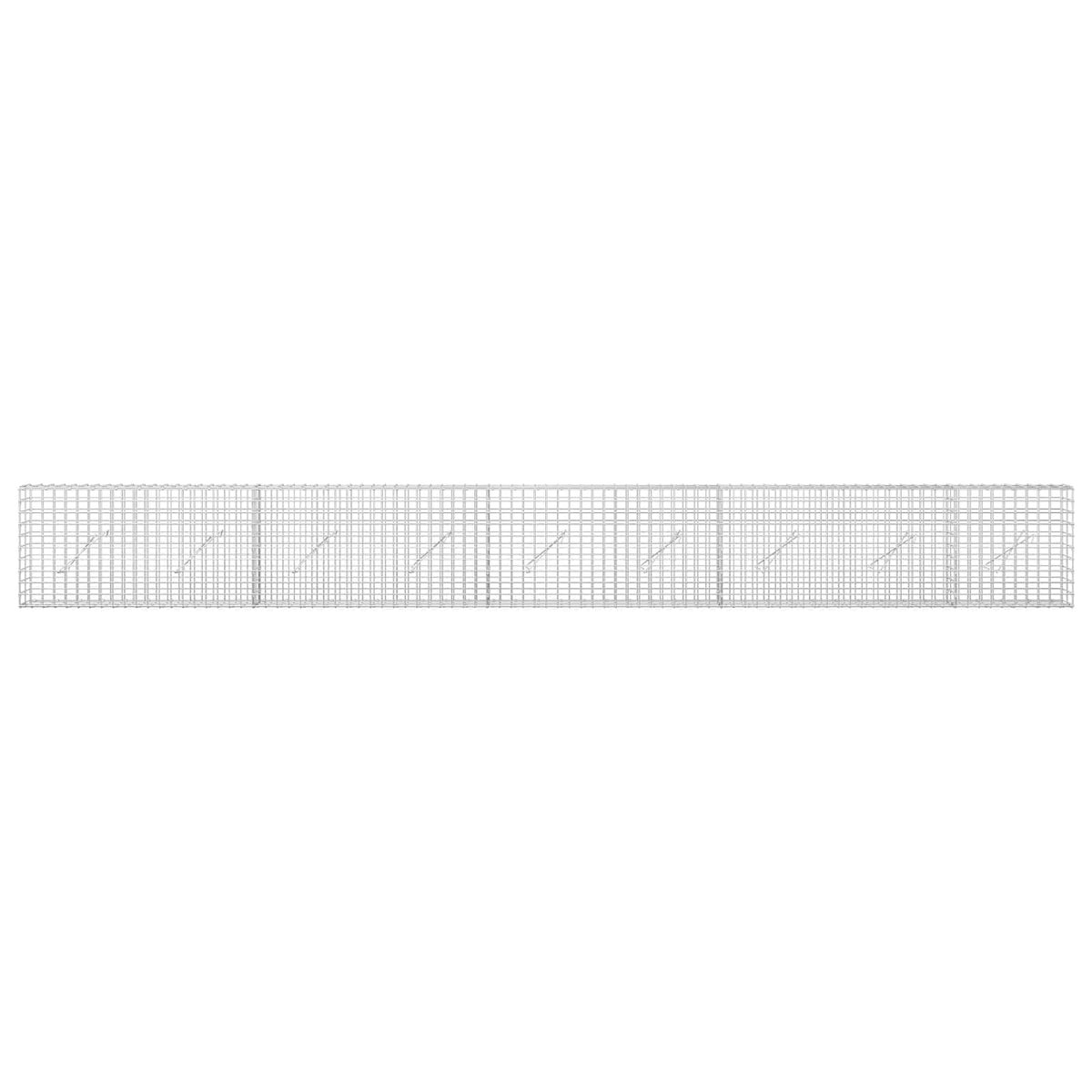 vidaXL Gabion z drutu 5 mm i siatką 5x5 cm 450x10x50 cm