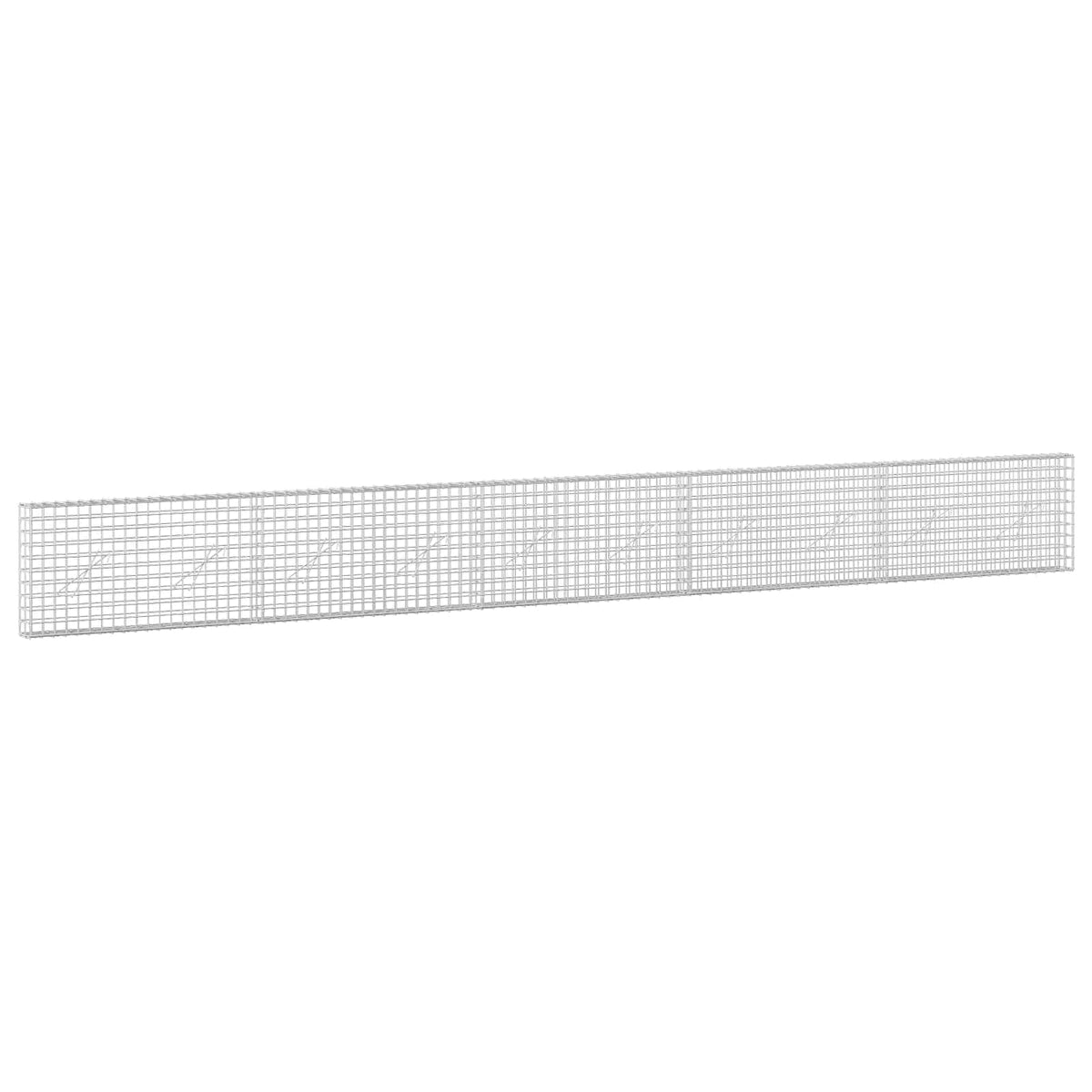 vidaXL Gabion z drutu 5 mm i siatką 5x5 cm 500x10x50 cm