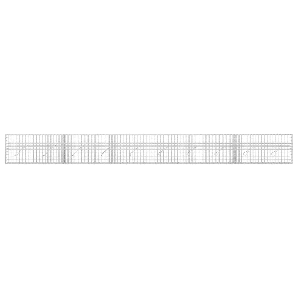 vidaXL Gabion z drutu 5 mm i siatką 5x5 cm 500x10x50 cm
