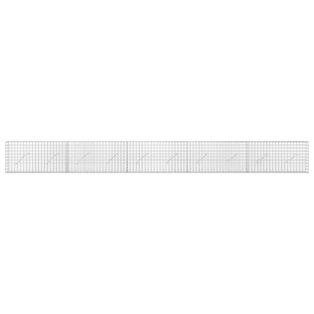 vidaXL Gabion z drutu 5 mm i siatką 5x5 cm 500x10x50 cm