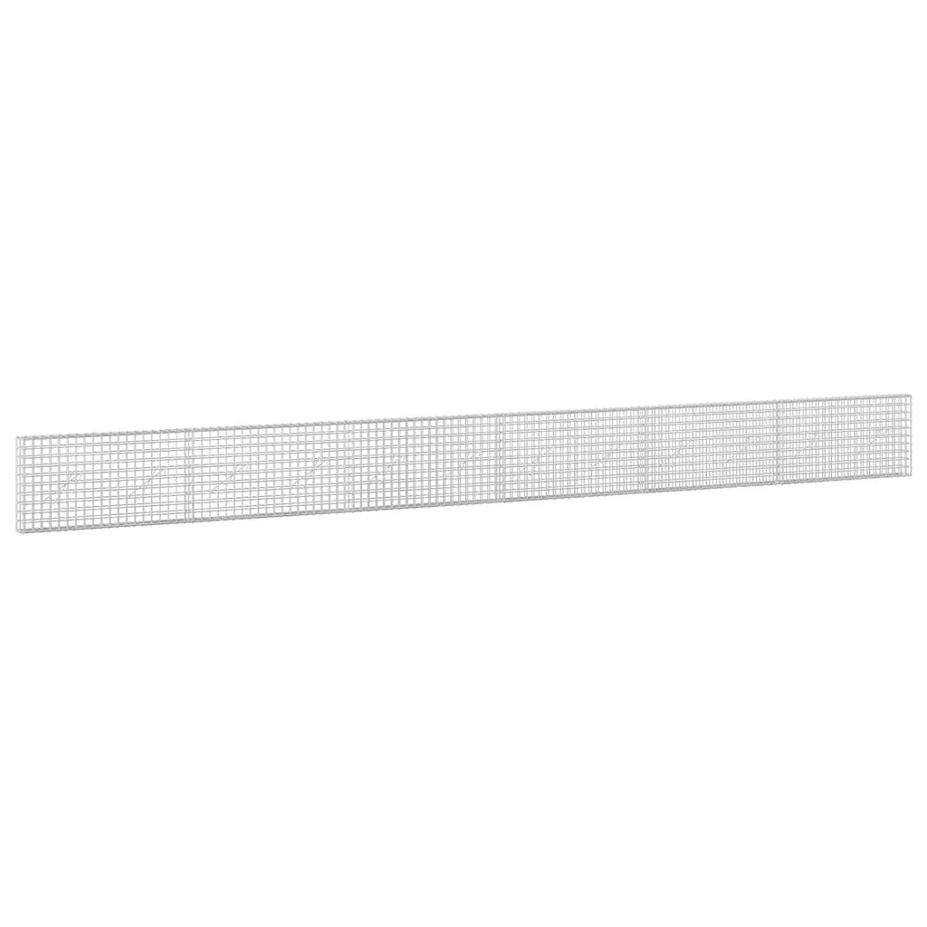 vidaXL Gabion z drutu 5 mm i siatką 5x5 cm 600x10x50 cm