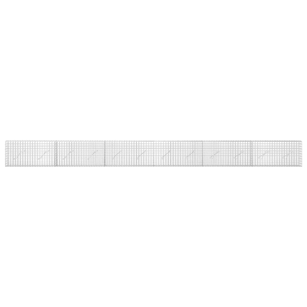 vidaXL Gabion z drutu 5 mm i siatką 5x5 cm 600x10x50 cm