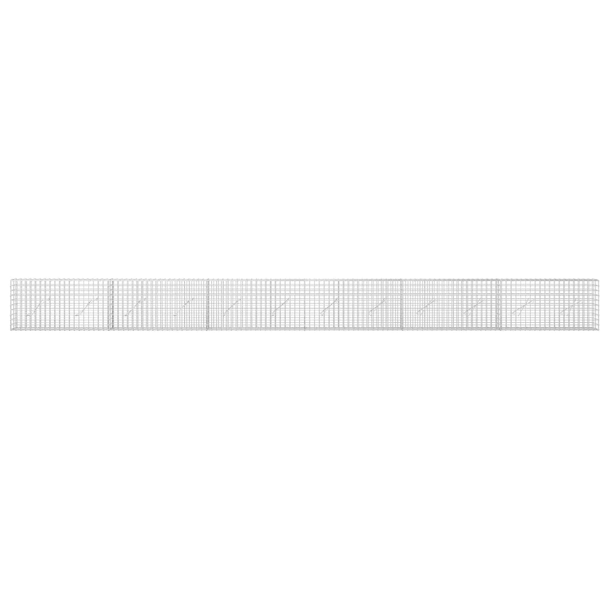 vidaXL Gabion z drutu 5 mm i siatką 5x5 cm 600x10x50 cm