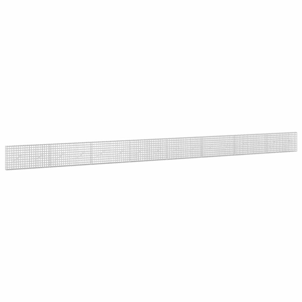 vidaXL Gabion z drutu 5 mm i siatką 5x5 cm 800x10x50 cm
