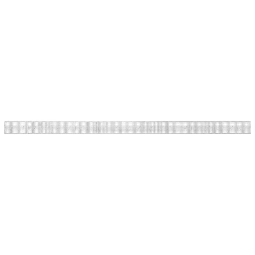 vidaXL Gabion z drutu 5 mm i siatką 5x5 cm 1050x10x50 cm