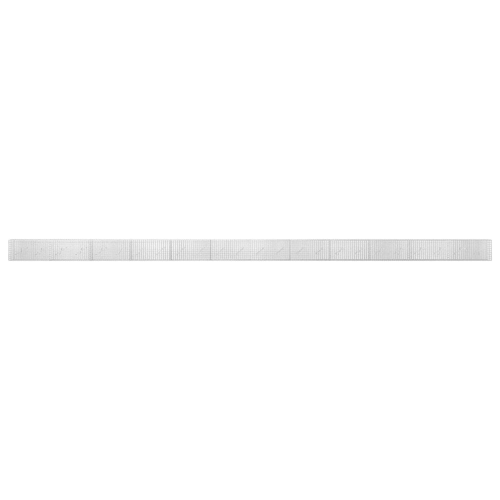 vidaXL Gabion z drutu 5 mm i siatką 5x5 cm 1200x10x50 cm
