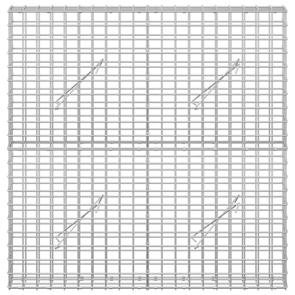 vidaXL Gabion z drutu 5 mm i siatką 5x5 cm 100x10x100 cm