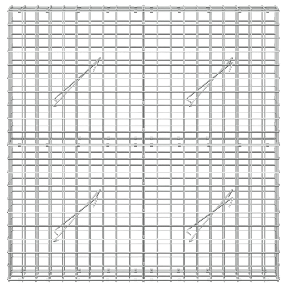 vidaXL Gabion z drutu 5 mm i siatką 5x5 cm 100x10x100 cm