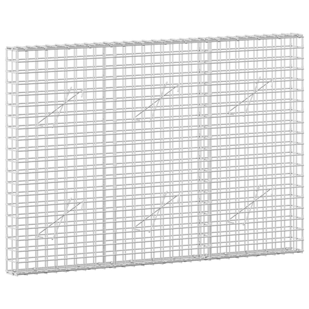 vidaXL Gabion z drutu 5 mm i siatką 5x5 cm 150x10x100 cm