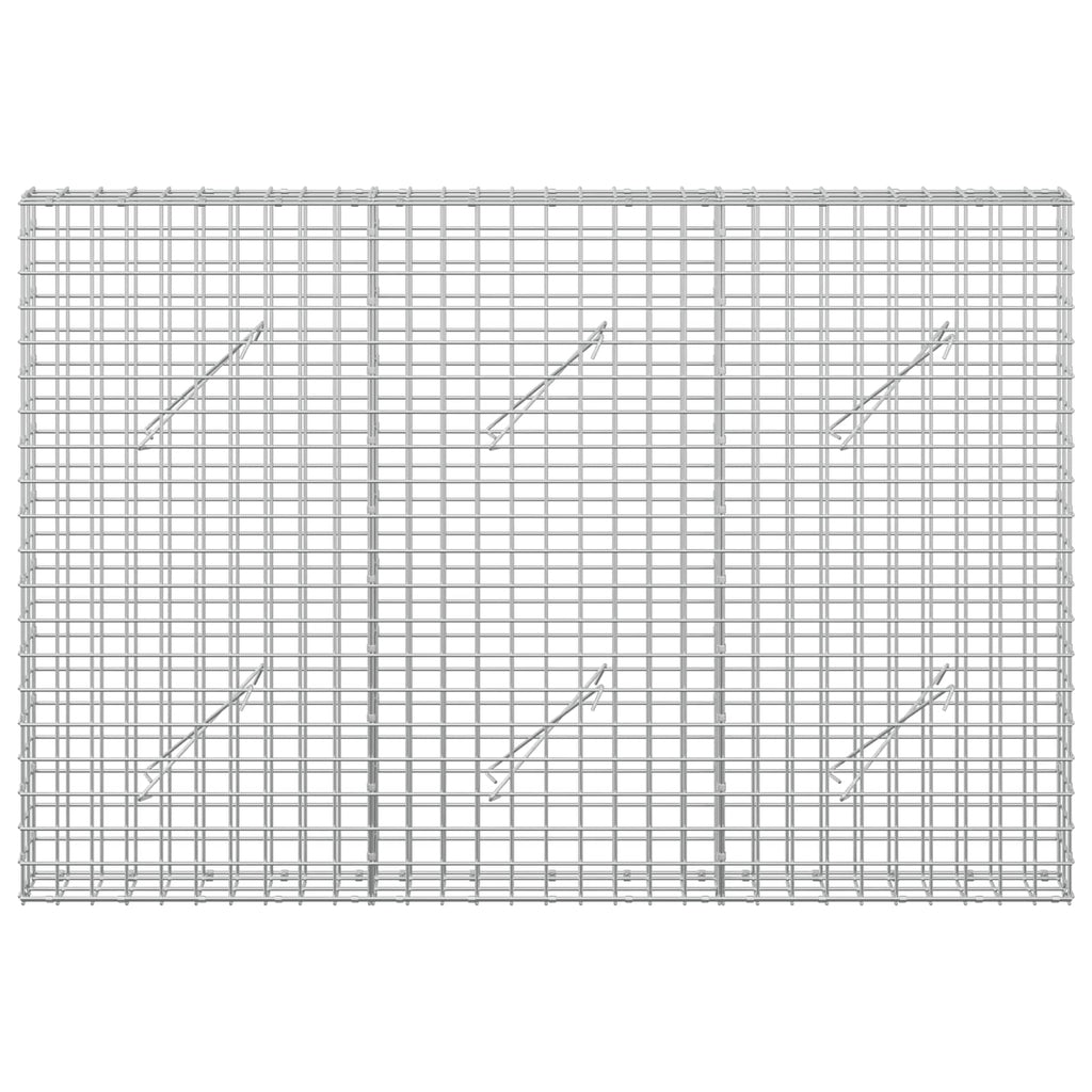 vidaXL Gabion z drutu 5 mm i siatką 5x5 cm 150x10x100 cm