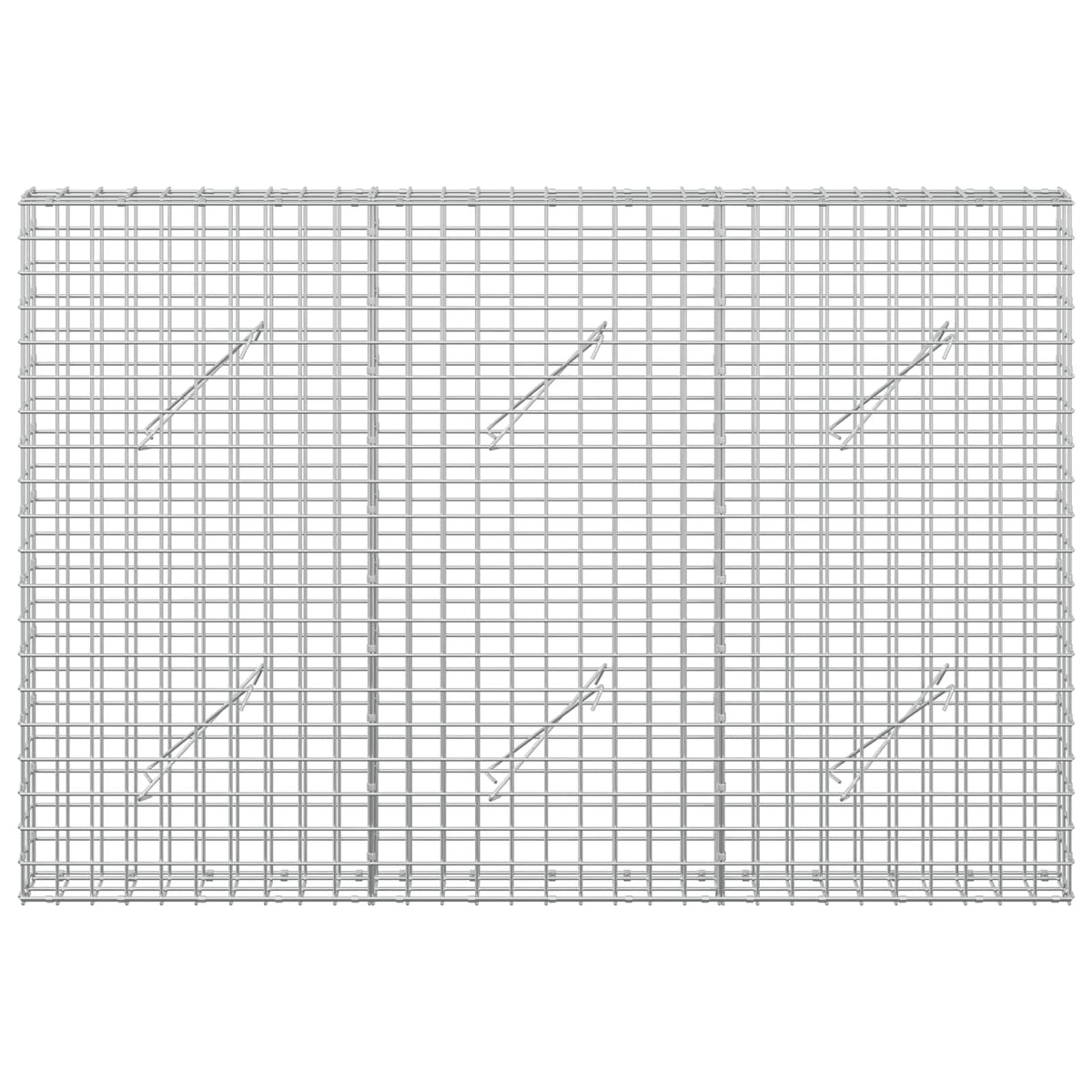 vidaXL Gabion z drutu 5 mm i siatką 5x5 cm 150x10x100 cm