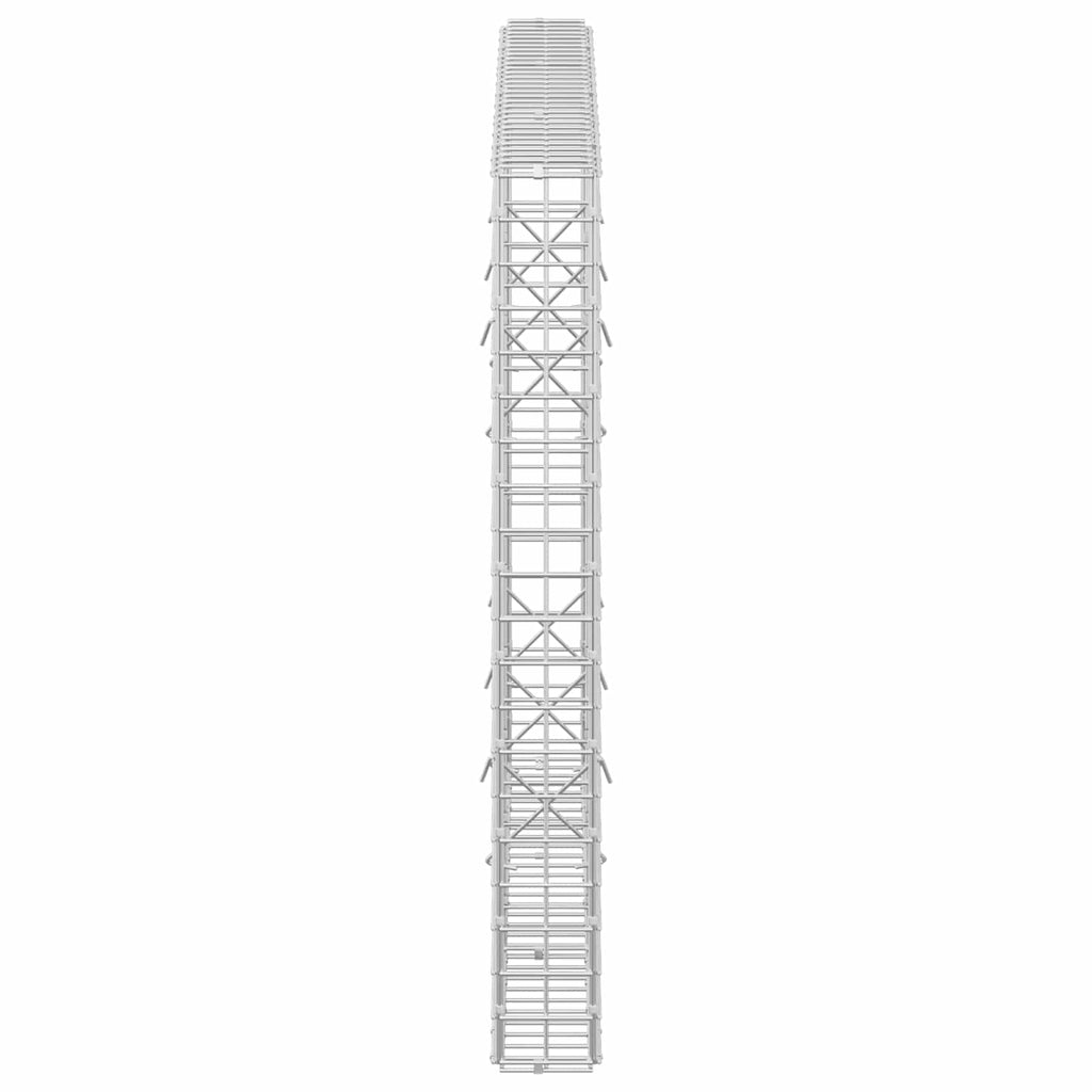 vidaXL Gabion z drutu 5 mm i siatką 5x5 cm 150x10x100 cm