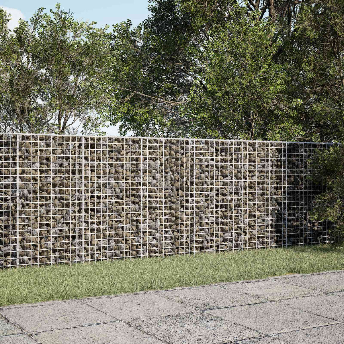 vidaXL Gabion z drutu 5 mm i siatką 5x5 cm 200x10x100 cm