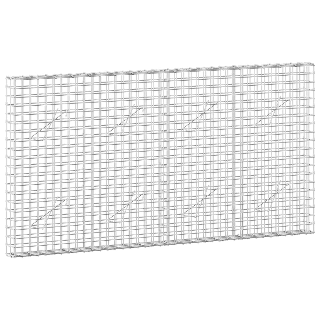 vidaXL Gabion z drutu 5 mm i siatką 5x5 cm 200x10x100 cm
