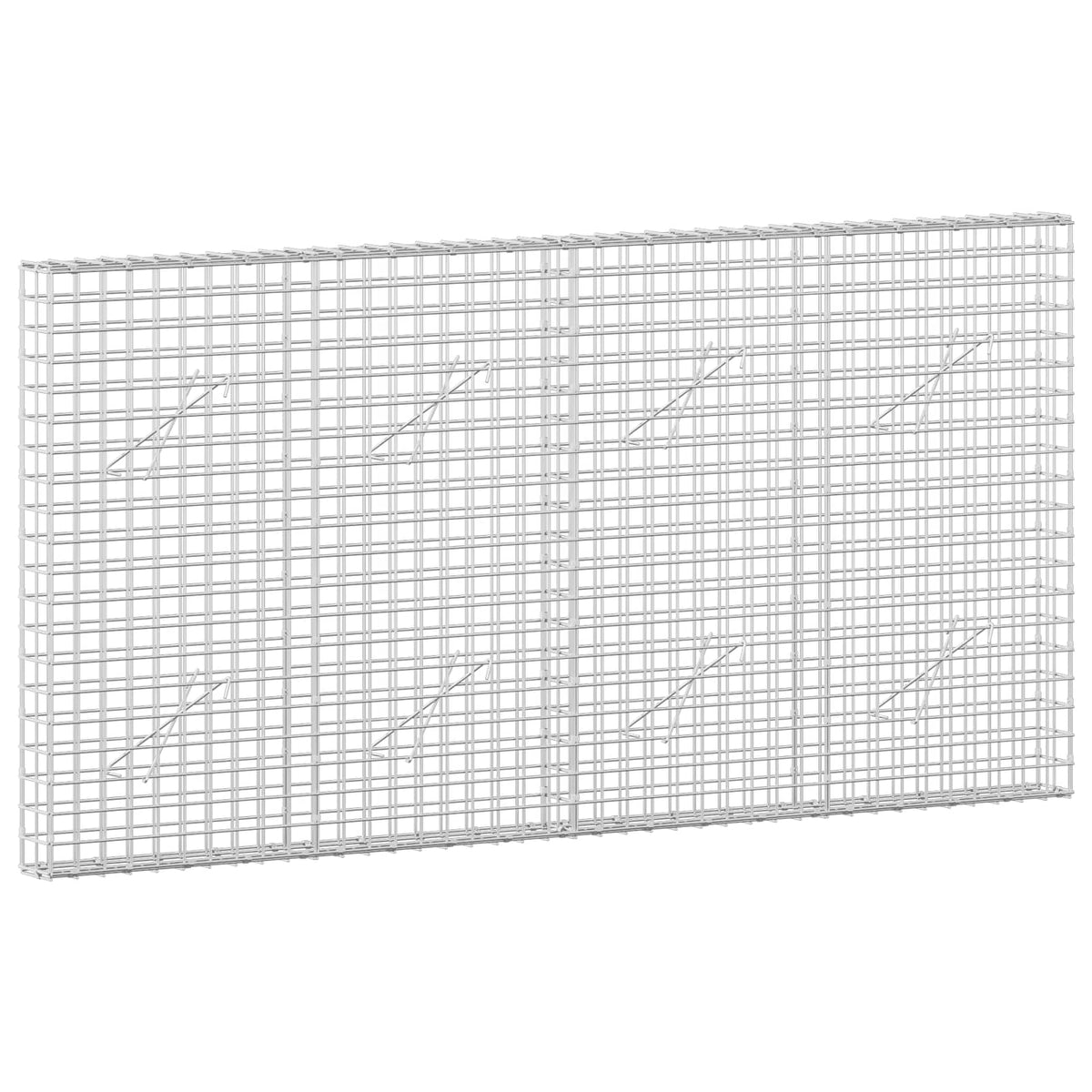 vidaXL Gabion z drutu 5 mm i siatką 5x5 cm 200x10x100 cm
