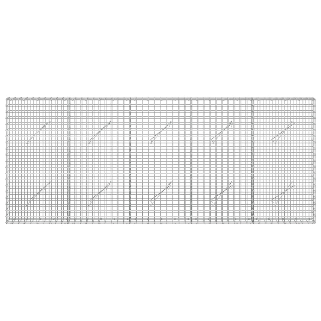 vidaXL Gabion z drutu 5 mm i siatką 5x5 cm 250x10x100 cm