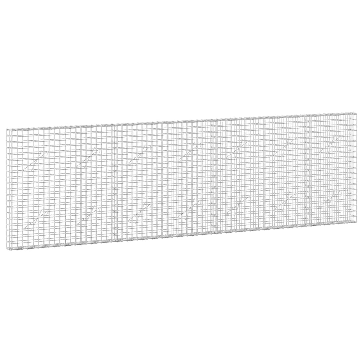vidaXL Gabion z drutu 5 mm i siatką 5x5 cm 350x10x100 cm