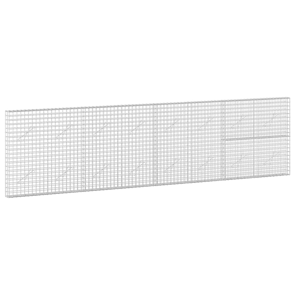 vidaXL Gabion z drutu 5 mm i siatką 5x5 cm 400x10x100 cm
