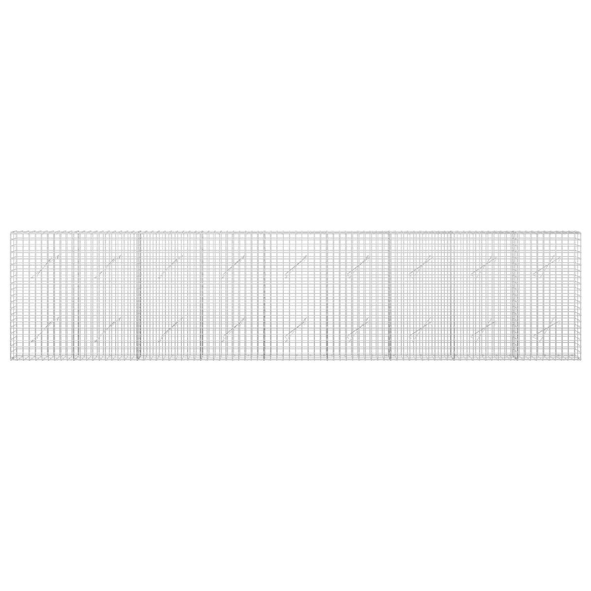 vidaXL Gabion z drutu 5 mm i siatką 5x5 cm 450x10x100 cm